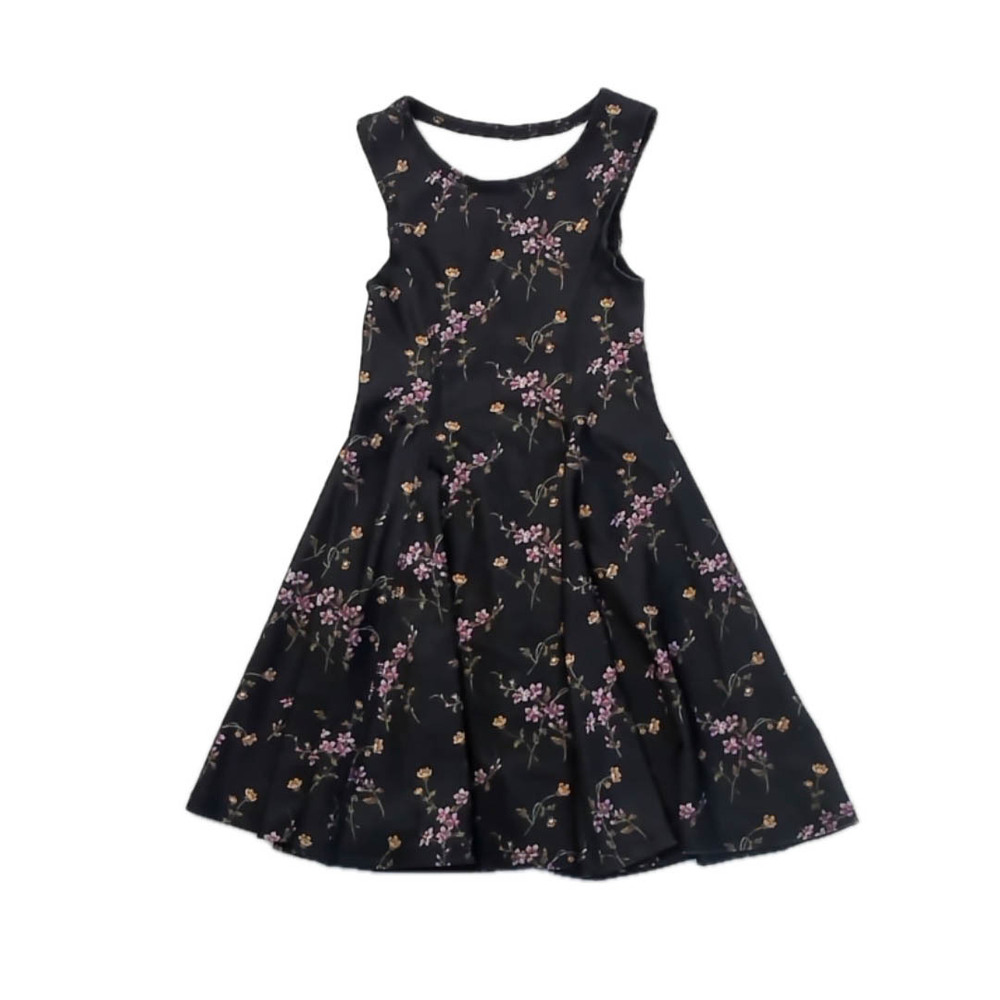 Terez Girls Black Floral Dress size: 5T